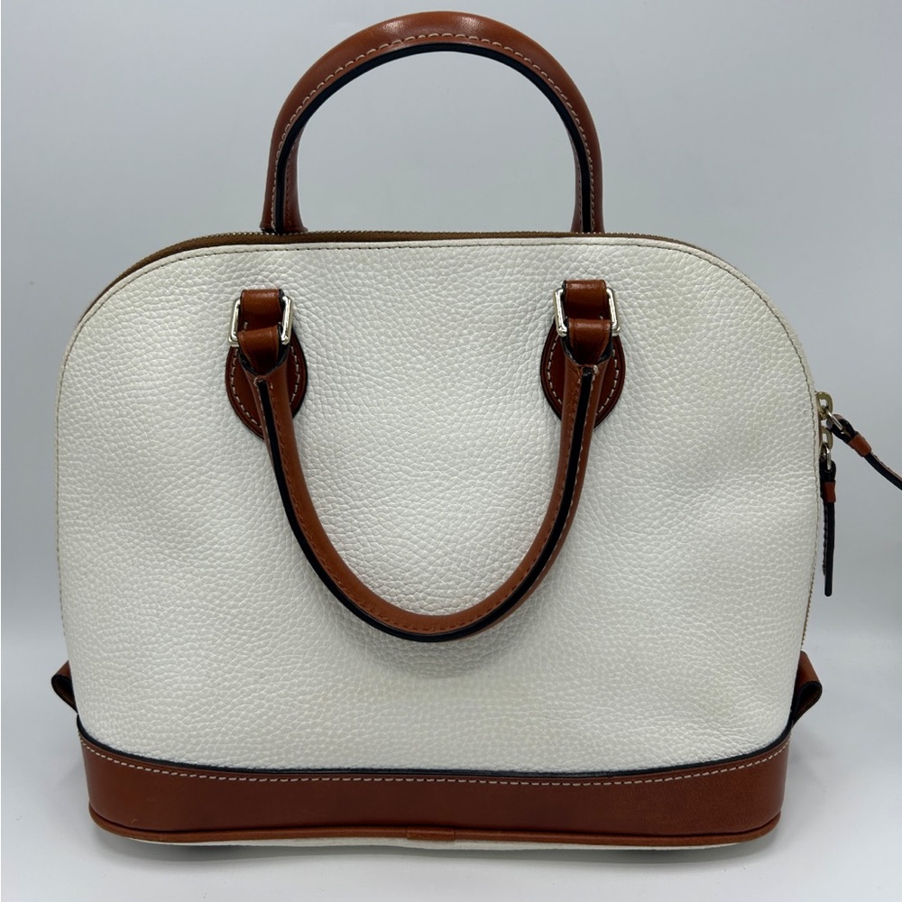 Dooney & Bourke White and Tan Bag - Picture 7 of 14